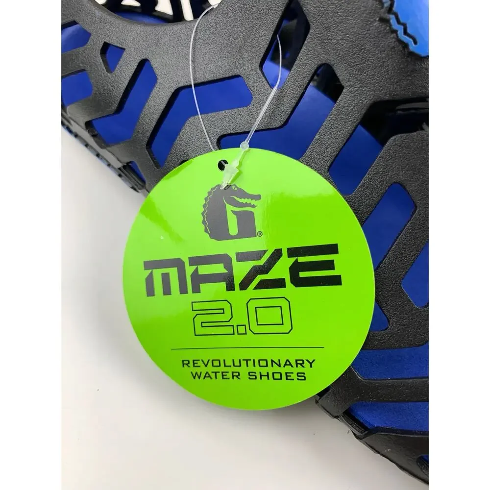 New Gator Waders Maze 2.0 Water Shoes Black Blue Men's 12